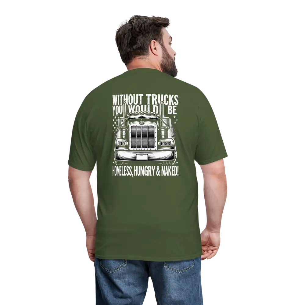 Graphic T-Shirt ’Without Trucks You Will Be’ - Unisex Classic T-Shirt | Fruit of the Loom 3930