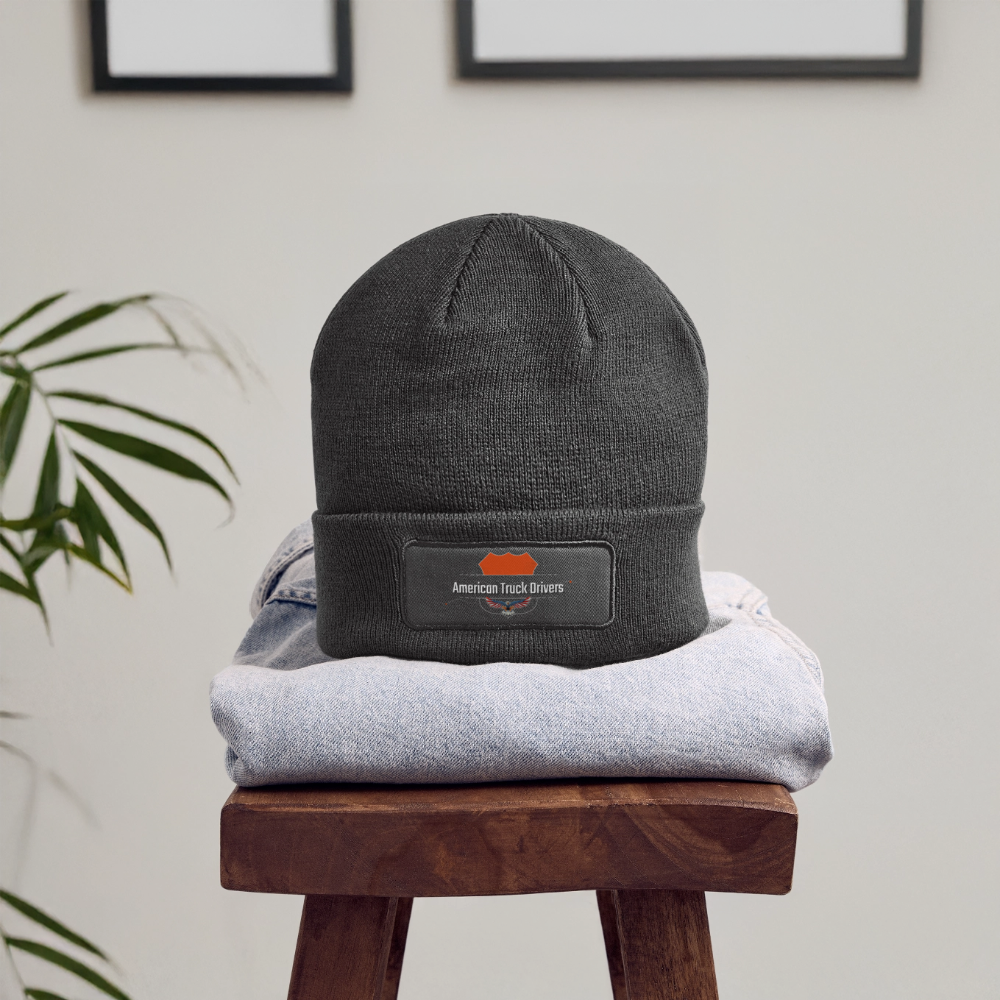 Patch Beanie -  American Truck Drivers - charcoal grey