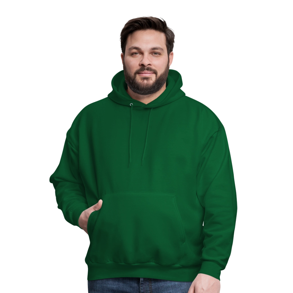 Men's Hoodie Truck – American Flag Patriotic Semi-Truck Design - forest green