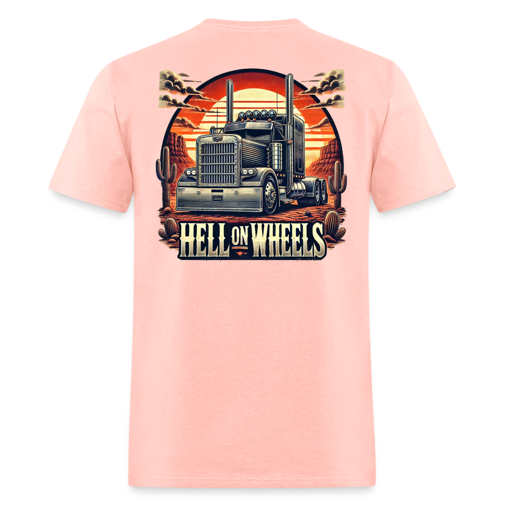 Graphic T-Shirt "Hell On Wheels" - blush pink 