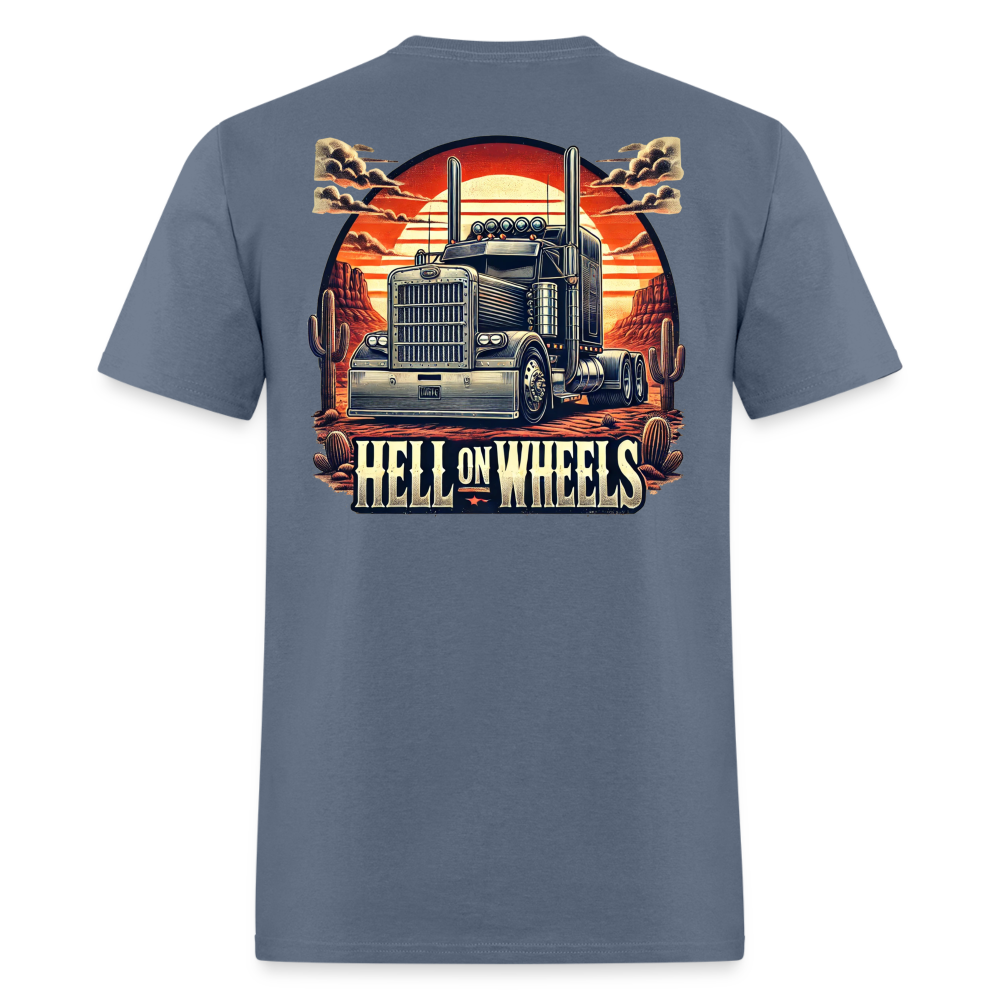 Graphic T-Shirt "Hell On Wheels" - denim