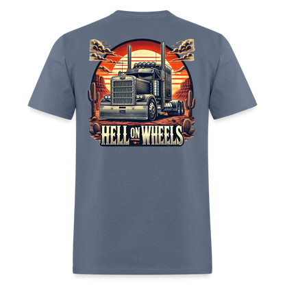 Graphic T-Shirt "Hell On Wheels" - denim