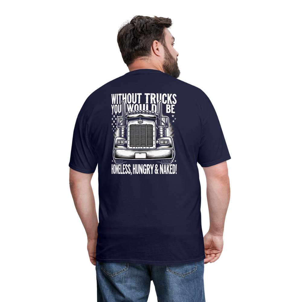 Graphic T-Shirt "Without Trucks You Will Be - navy