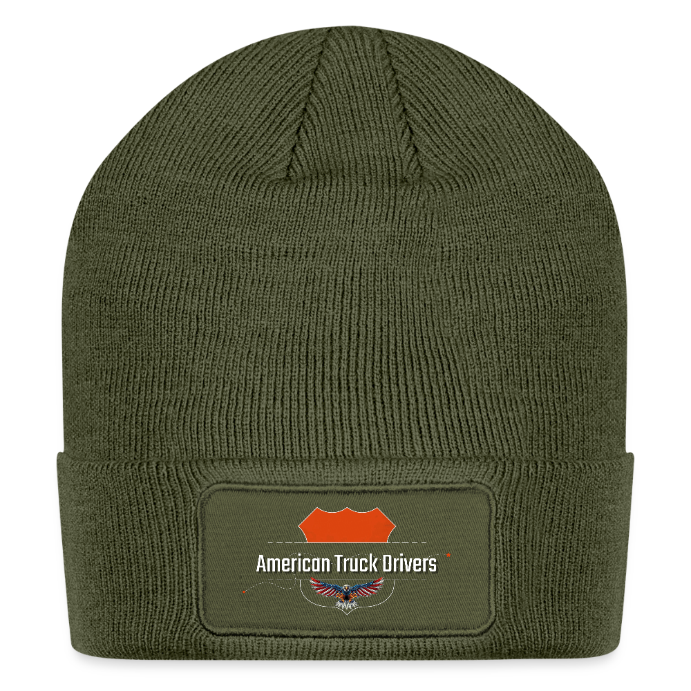 Patch Beanie -  American Truck Drivers - olive