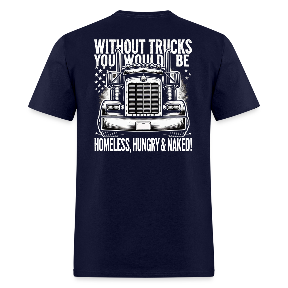 Graphic T-Shirt "Without Trucks You Will Be - navy