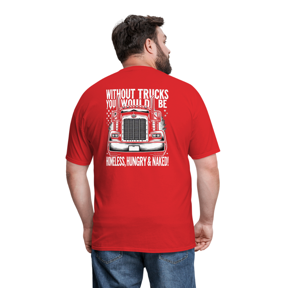 Graphic T-Shirt "Without Trucks You Will Be - red