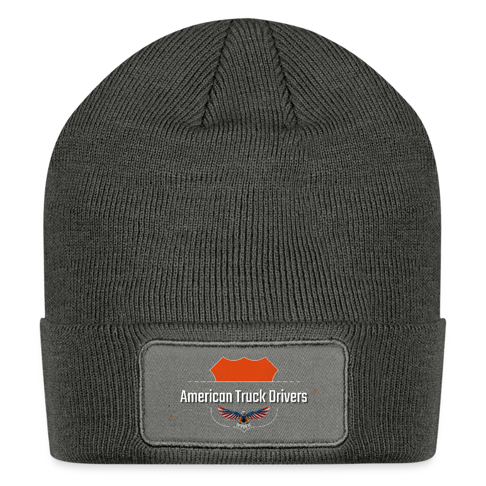 Patch Beanie -  American Truck Drivers - charcoal grey