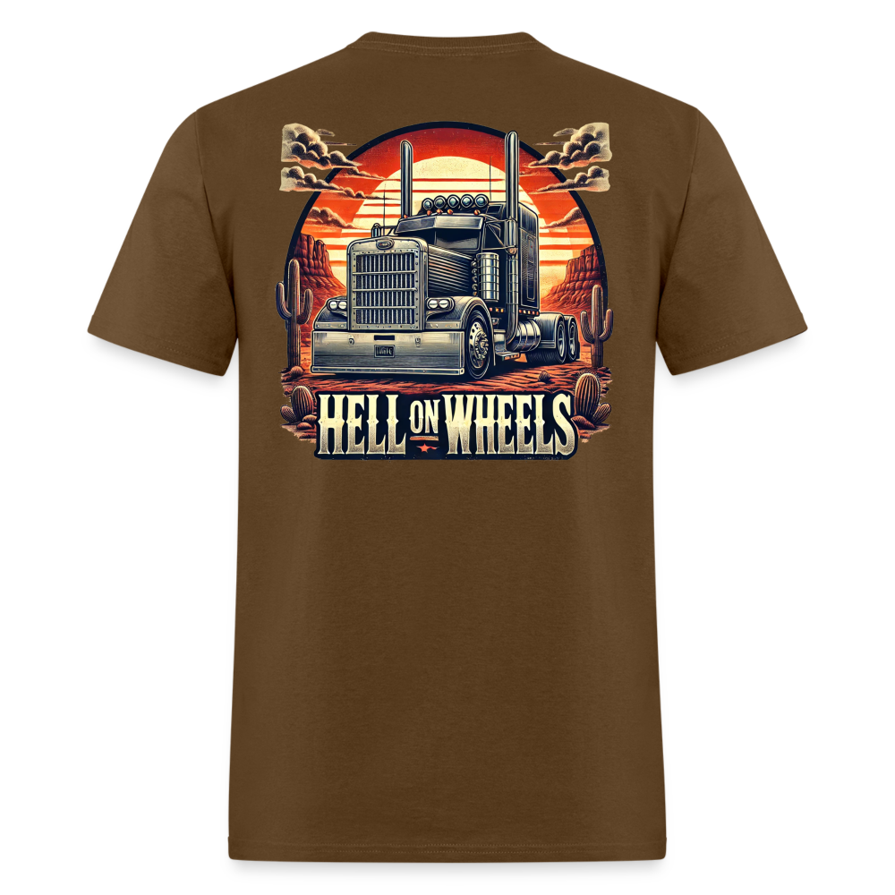 Graphic T-Shirt "Hell On Wheels" - brown