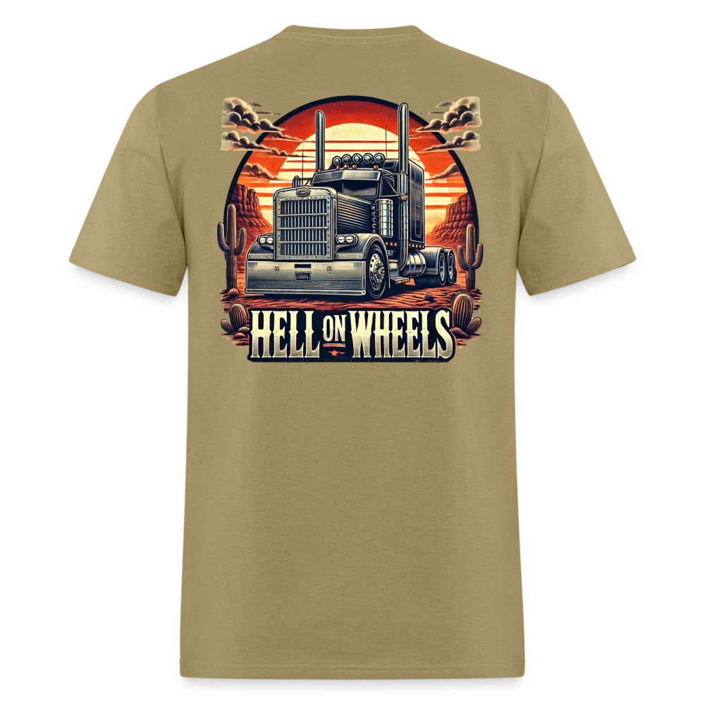 Graphic T-Shirt "Hell On Wheels" - khaki