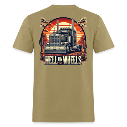 Graphic T-Shirt "Hell On Wheels" - khaki