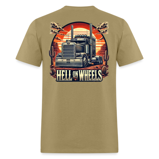 Graphic T-Shirt "Hell On Wheels" - khaki