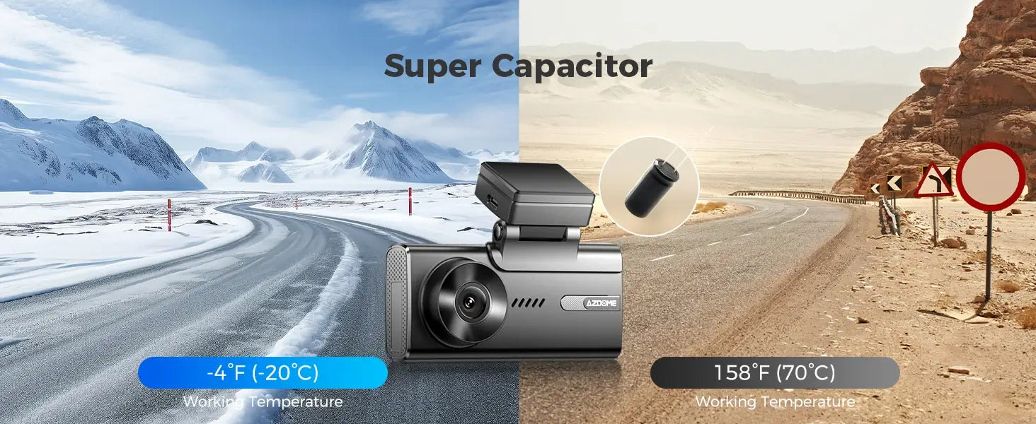 M580 Dash Cam 5K Front Rear Car Camera Built-In 5Ghz Wifi GPS 4’’ Touch Screen 24H Parking Monitor Night Vision