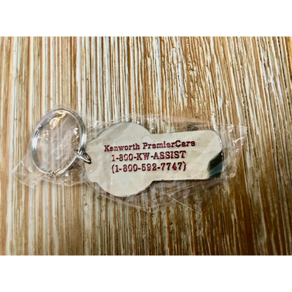 Kenworth Semi Red Bug Pewter Epoxy Key Chain Tag Keychain