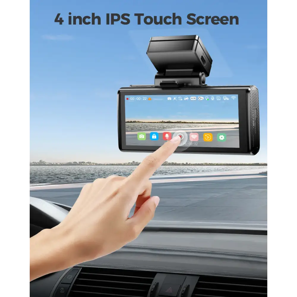 M580 Dash Cam 5K Front Rear Car Camera Built-In 5Ghz Wifi GPS 4’’ Touch Screen 24H Parking Monitor Night Vision