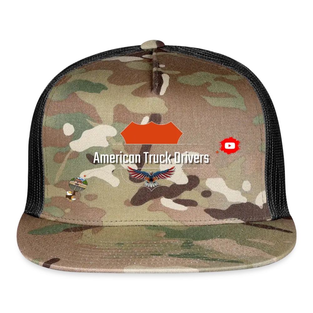 Trucker Cap - American Truck Drivers - MultiCam\black / One Size - Trucker Cap