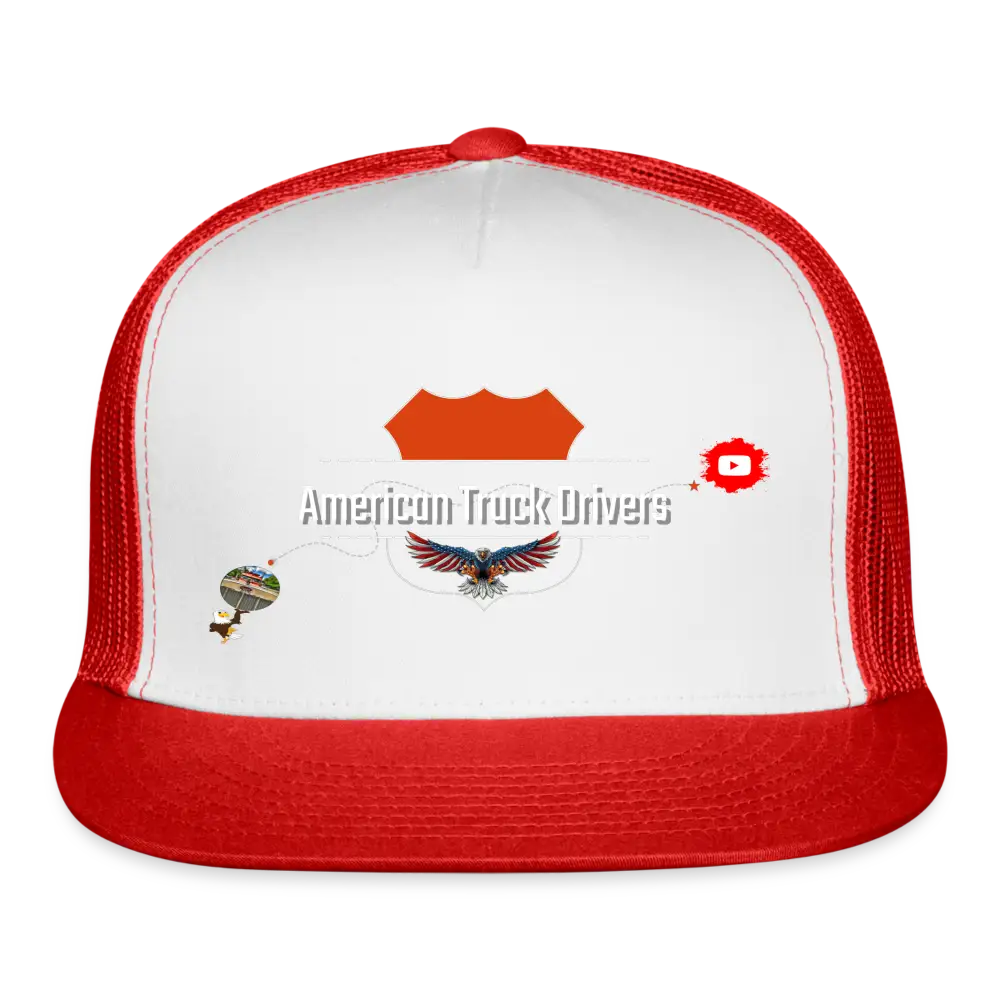 Trucker Cap - American Truck Drivers - white/red / One Size - Trucker Cap